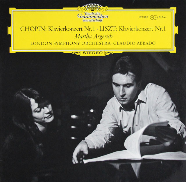 アルゲリッチ、アバドのショパン、リスト/ピアノ協奏曲　独DGG　3806　LP レコード