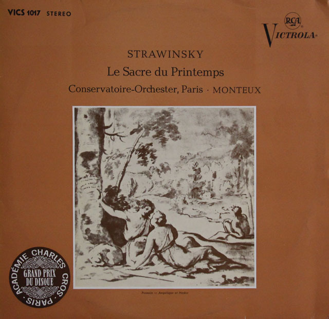 モントゥーのストラヴィンスキー/春の祭典　独RCA　3806　LP レコード