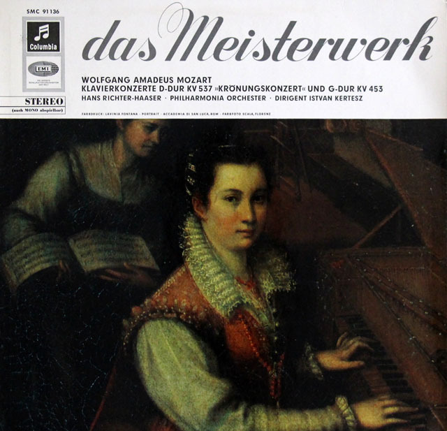 【独最初期盤】　リヒター=ハーザー&ケルテスのモーツァルト/ピアノ協奏曲第17&26番「戴冠式」 　独Columbia　3806　LP レコード