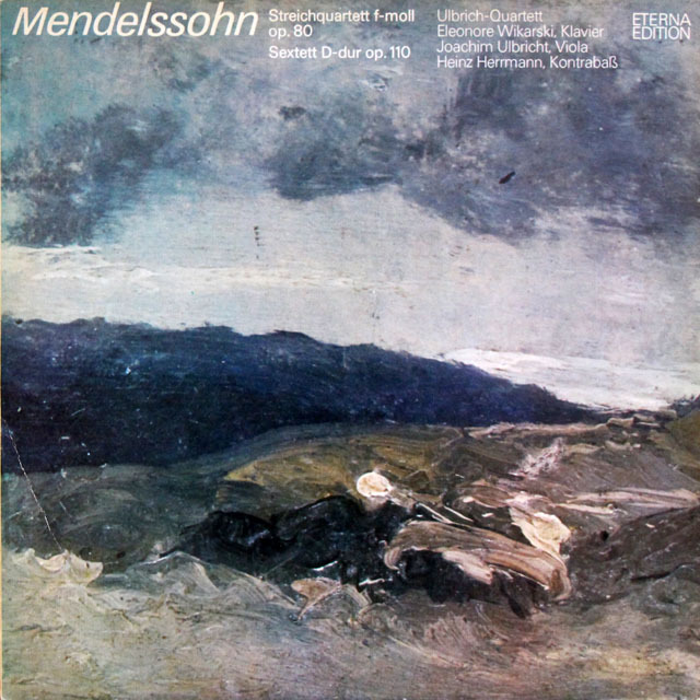 【テストプレス】　ウルブリヒ四重奏団のメンデルスゾーン/弦楽四重奏曲第6番ほか　独ETERNA　3806　LP レコード