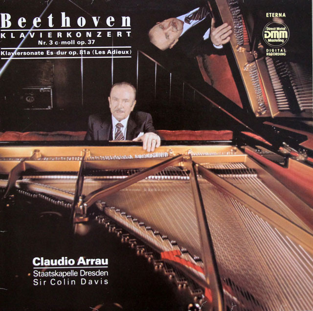 アラウ&デイヴィスのベートーヴェン/ピアノ協奏曲第3番ほか　独ETERNA　3806　LP レコード