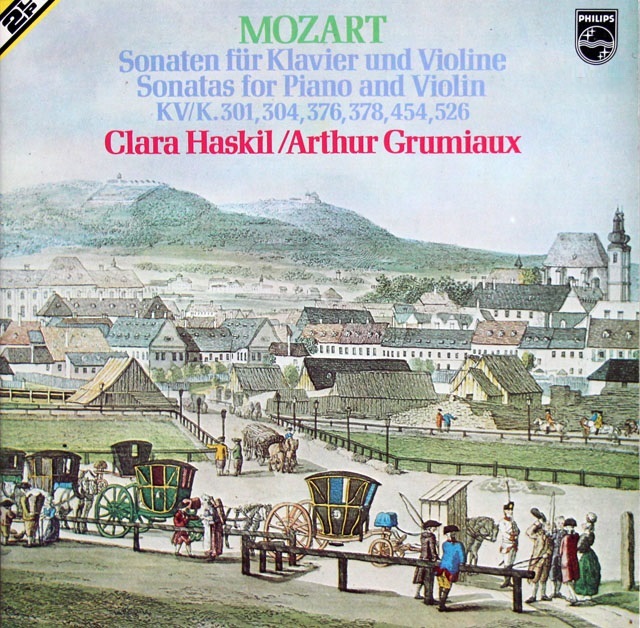 グリュミオー、ハスキルのモーツァルト/ヴァイオリン・ソナタ集　蘭PHILIPS　3807　LP レコード