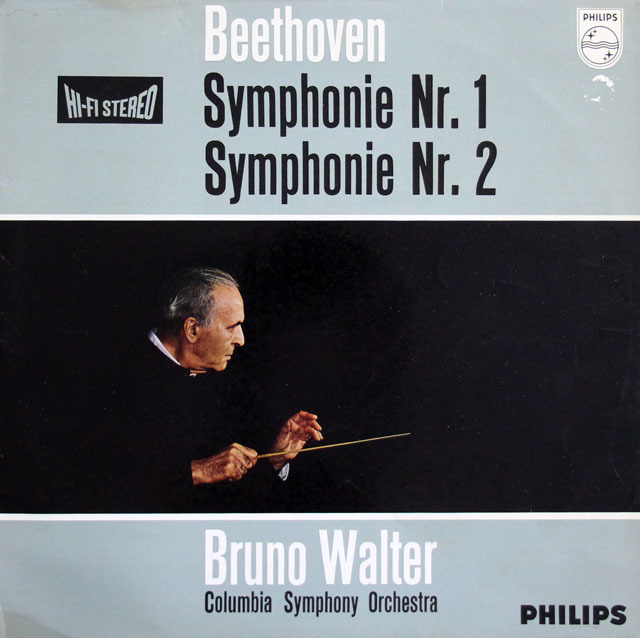 【オリジナル盤】 ワルターのベートーヴェン/交響曲第1、2番 蘭PHILIPS 3807 LP レコード