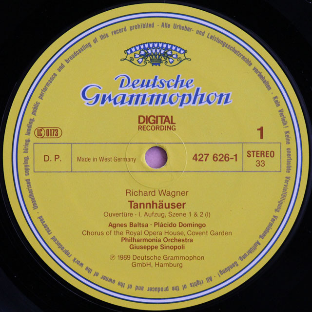 LP レコード シノーポリのワーグナー/「タンホイザー」全曲 独DGG 3807