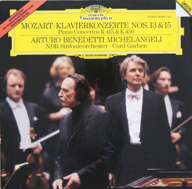 ミケランジェリのモーツァルト/ピアノ協奏曲第13&15番 蘭DGG 3808 LP レコード