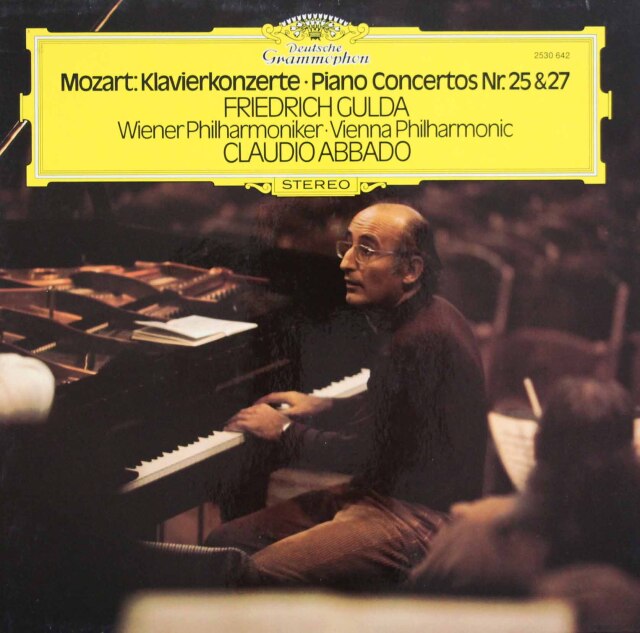グルダ＆アバドのモーツァルト/ピアノ協奏曲第25&27番　独DGG　3808　LP レコード