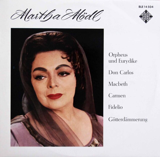 メードルのグルック、ヴェルディら/アリア集　独TELEFUNKEN　3808　LP レコード