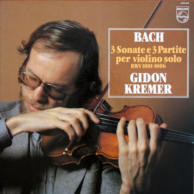 クレーメルのバッハ/無伴奏ソナタとパルティータ 蘭PHILIPS 3808 LP レコード