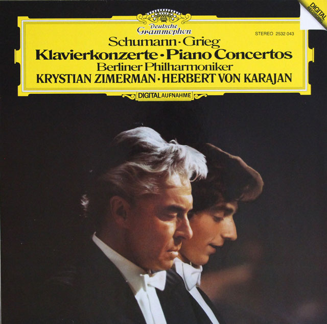 ツィンマーマン、カラヤンのシューマン、グリーグ/ピアノ協奏曲集　独DGG　3809　LP レコード