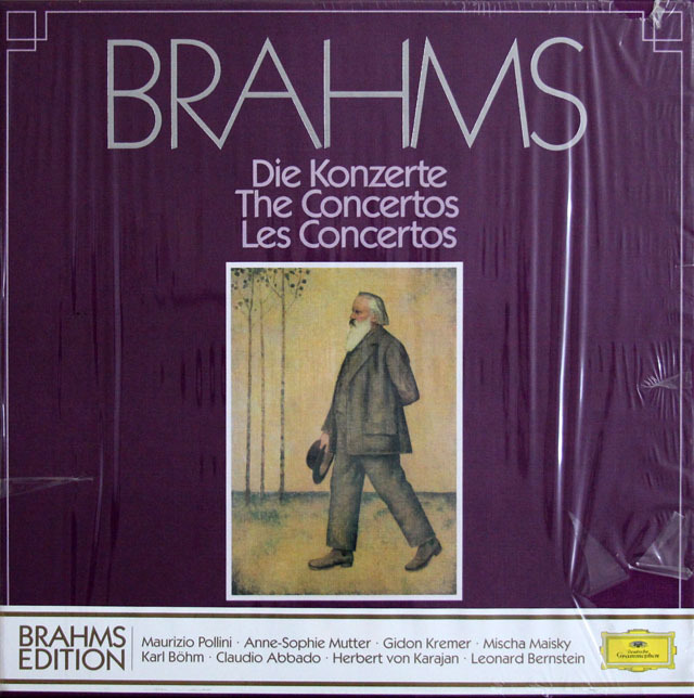 【未開封】　ポリーニ、ムター、クレーメルらのブラームス/協奏曲全集　独DGG　3809　LP レコード