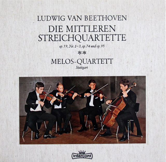 メロス四重奏団のベートーヴェン/中期弦楽四重奏曲集　独Intercord　3809　LP レコード