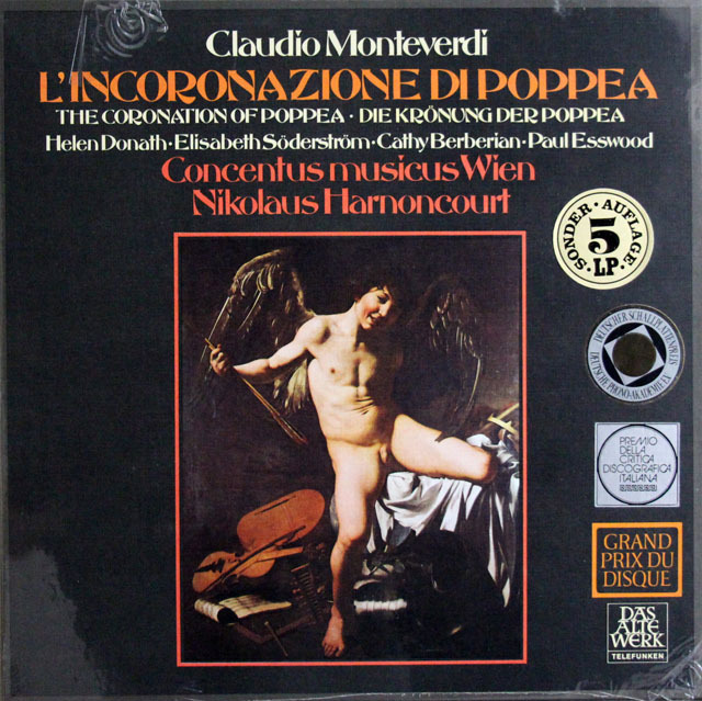 【未開封】 アーノンクールのモンテヴェルディ/「ポッペアの戴冠」全曲 独TELEFUNKEN 3810 LP レコード