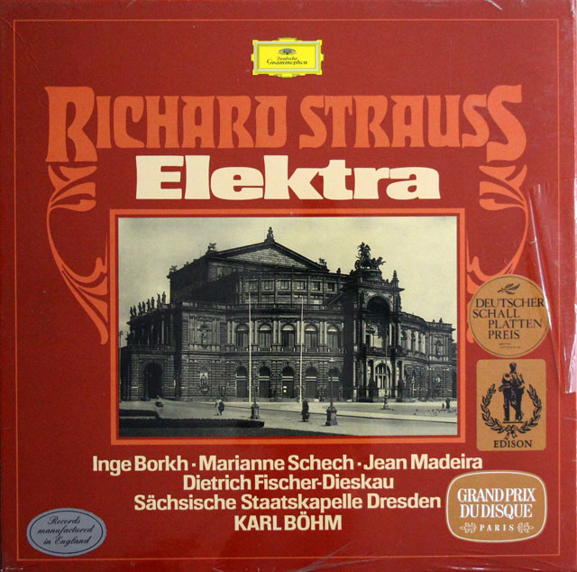 【未開封】　ベームのR.シュトラウス/「エレクトラ」全曲　英DGG　3811　LP レコード
