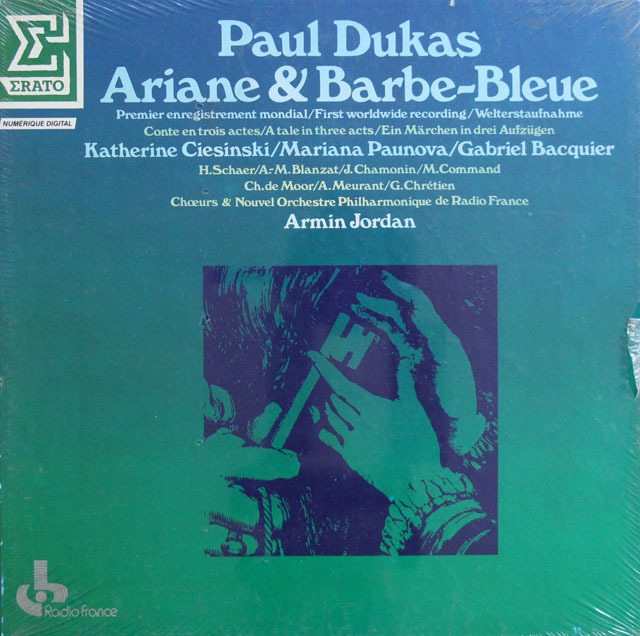 【未開封】　A.ジョルダンのデュカス/歌劇「アリアーヌと青ひげ」全曲　仏ERATO　3811　LP レコード