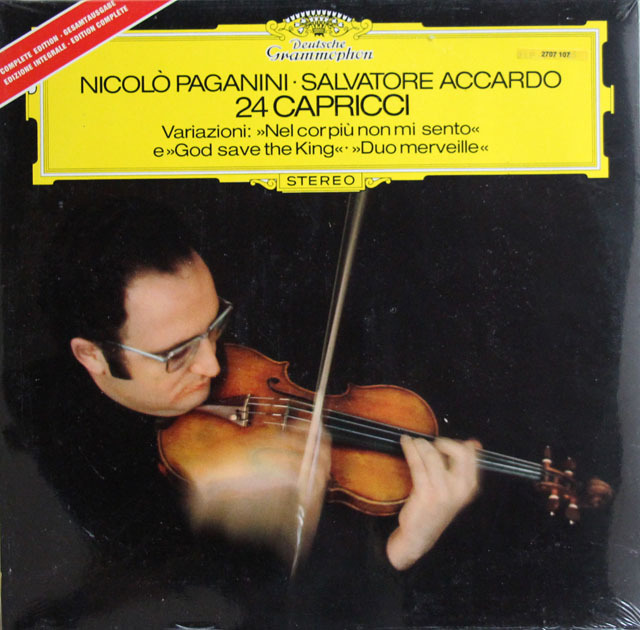 【未開封】　アッカルドのパガニーニ/24の奇想曲ほか　独DGG　3811　LP レコード