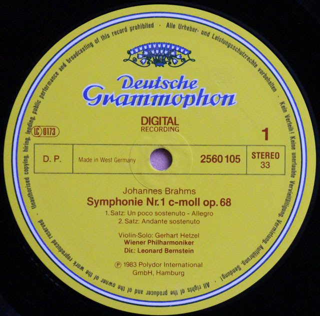 独DGG バーンスタイン・ブラームス交響曲全集 序曲全集 優秀録音盤 LP レコード バーンスタインのブラームス/交響曲全集 独DGG 3811