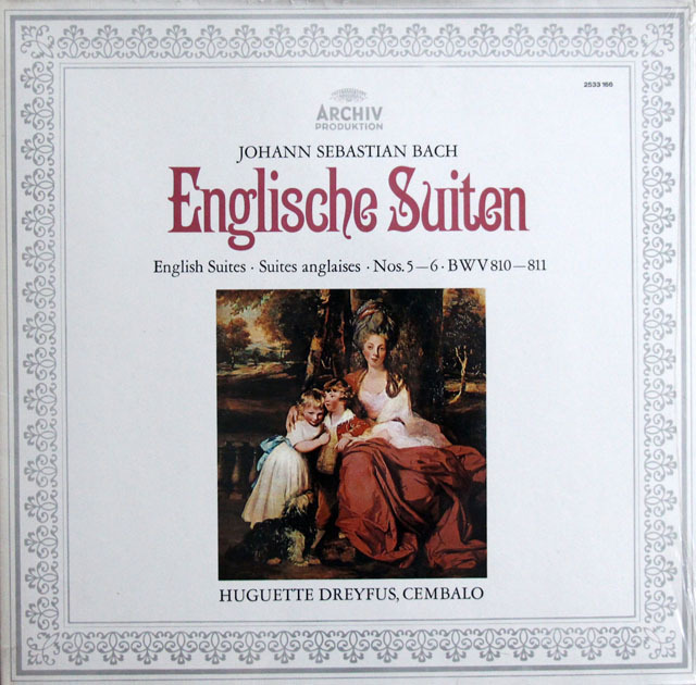【未開封】　ドレフュス 音楽家のバッハ/イギリス組曲第5、6番　独ARCHIV　3811　LP レコード