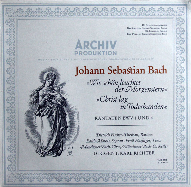 【未開封】　リヒター、フィッシャー=ディースカウ、マティス、リヒターのバッハ/  カンタータ「暁の星のいと美しきかな」ほか　独ARCHIV　3811　LP レコード