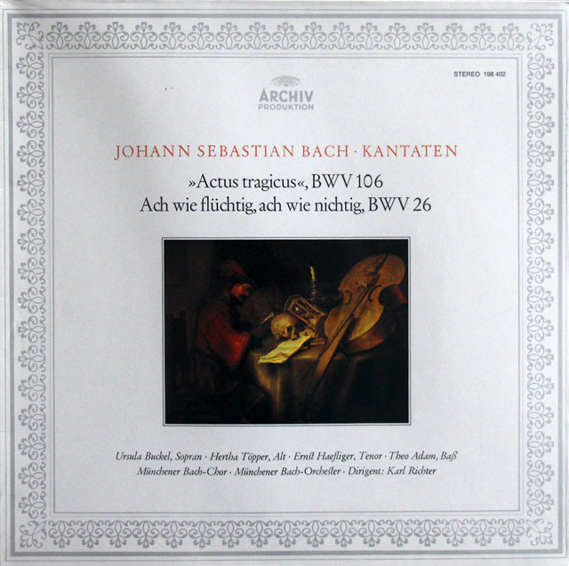 【未開封】　リヒターのバッハ/カンタータ「哀悼行事」ほか　独ARCHIV　3811　LP レコード