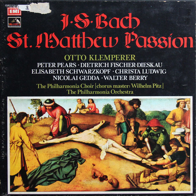 クレンペラーのバッハ/「マタイ受難曲」　★長岡鉄男の外盤A級セレクション第2巻131 掲載盤　英EMI　3812　LP レコード