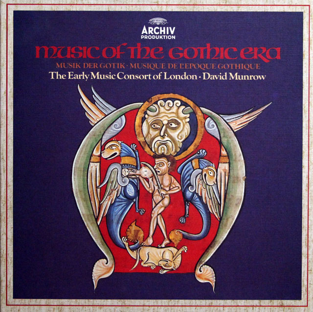 マンロウ、ロンドン古楽コンソートの「ゴシック期の音楽」　独ARCHIV　3812　LP レコード