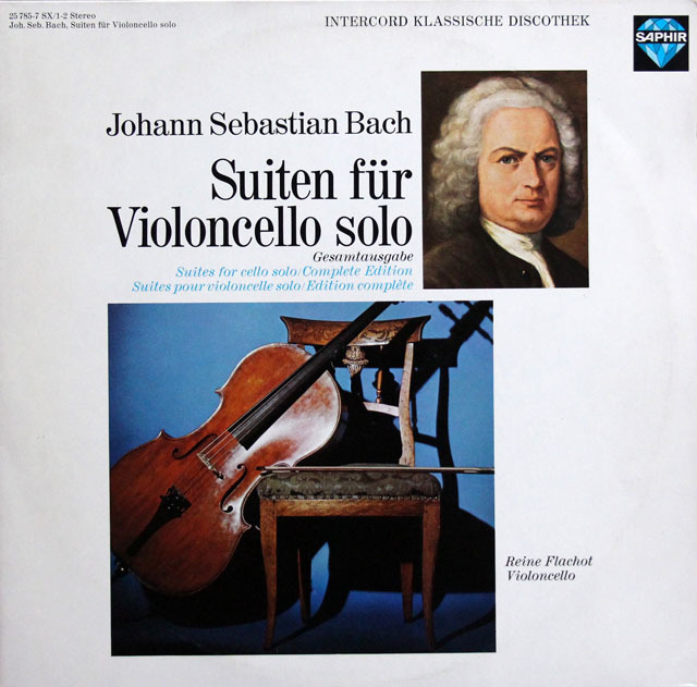 フラショのバッハ/無伴奏チェロ組曲（全曲）　独SAPHIR　3813　LP レコード