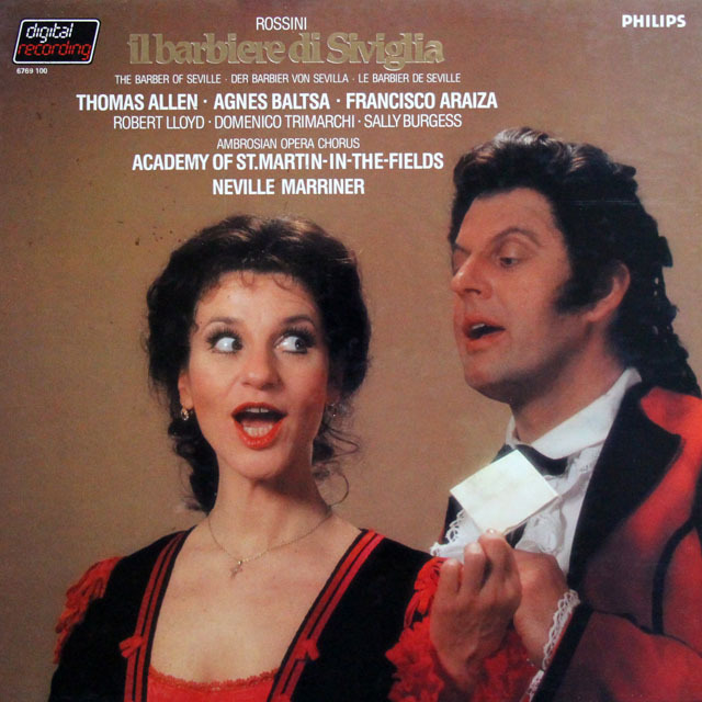 マリナーのロッシーニ/「セヴィリャの理髪師」全曲　蘭PHILIPS　3813　LP レコード