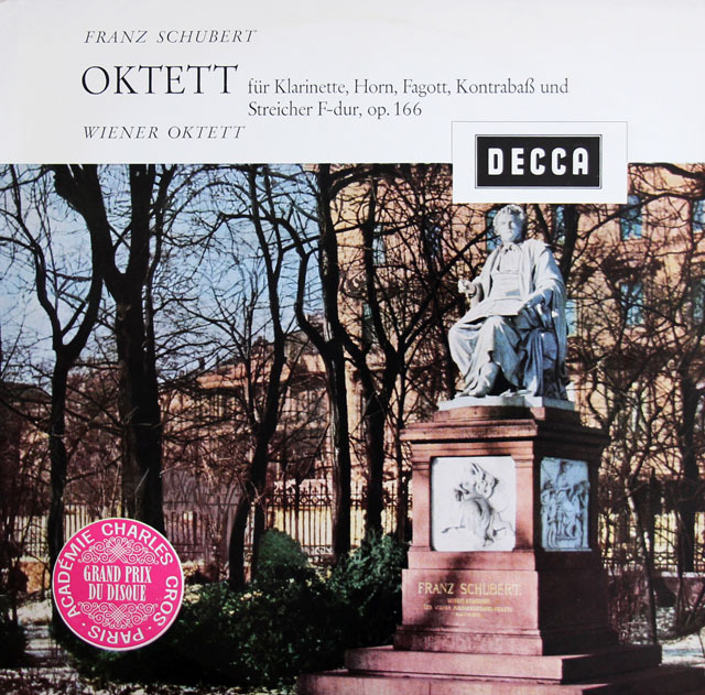 ウィーン・オクテット（八重奏団）のシューベルト/八重奏曲　独DECCA　3814　LP レコード