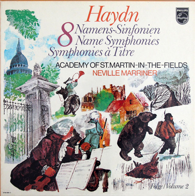 【未開封】　マリナーのハイドン/「8つの名前付き交響曲集」　（「時計」、「熊」、「ロンドン」ほか）　PHILIPS　3814　LP レコード