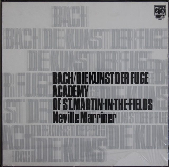 【未開封】　マリナー、A.デイヴィス、アカデミー室内管メンバーのバッハ/フーガの技法　PHILIPS　3814　LP レコード