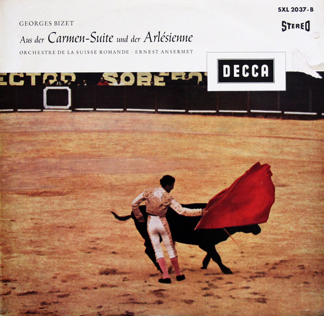 アンセルメのビゼー/「カルメン」、「アルルの女」組曲　独DECCA　3815　LP レコード