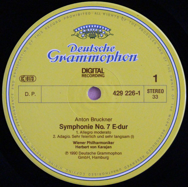 希少盤　最後の録音　カラヤン ブルックナー 交響曲第7番 LP LP レコード ラストレコーディング カラヤンのブルックナー/交響曲第7