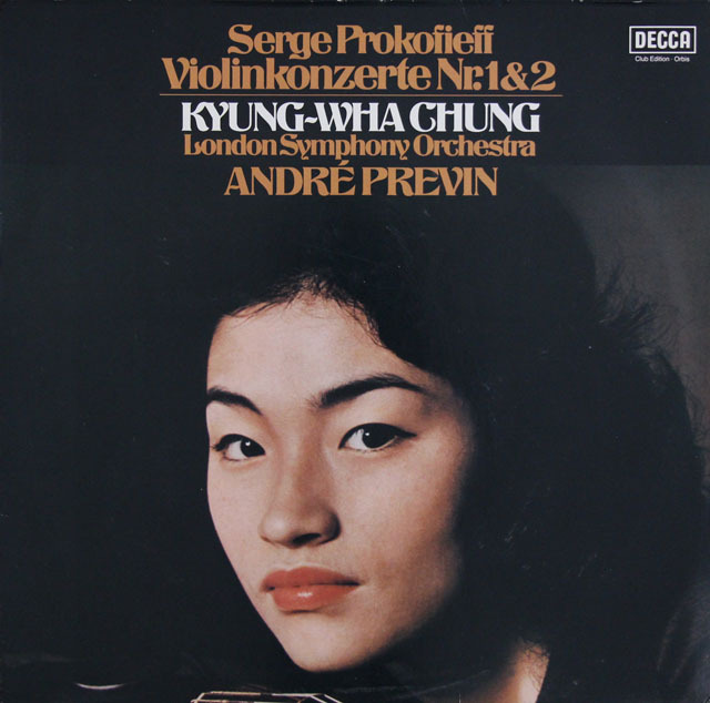 チョン、プレヴィンのプロコフィエフ/ヴァイオリン協奏曲第1、2番　独DECCA　3817　LP レコード