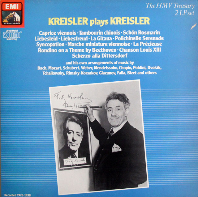 クライスラー自作自演ほか　英EMI　3818　LP レコード