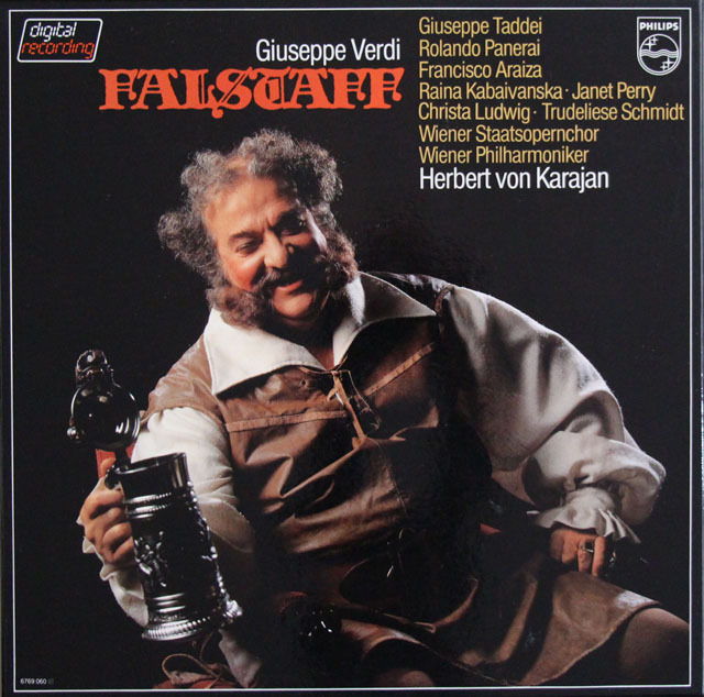 カラヤンのヴェルディ/「ファルスタッフ」全曲　蘭PHILIPS　3819　LP レコード