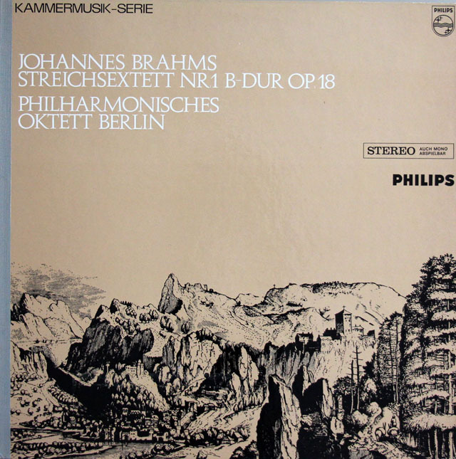 ベルリンフィル八重奏団のブラームス/弦楽六重奏曲第1番　蘭PHILIPS　3821　LP レコード