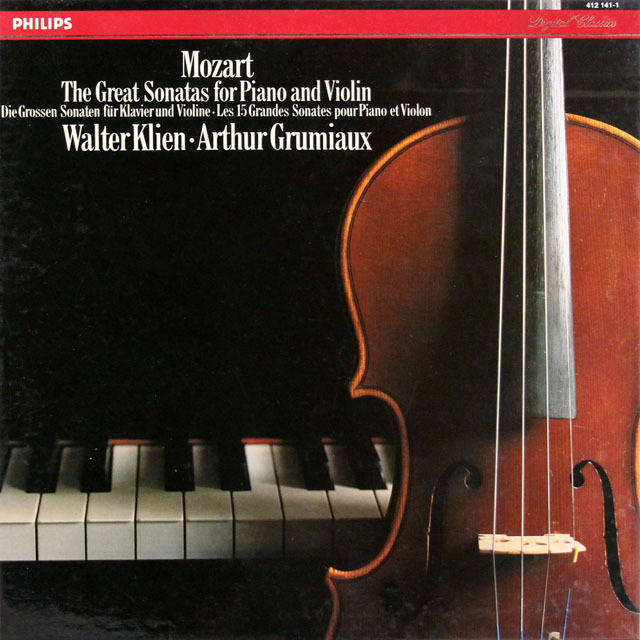 グリュミオー&クリーンのモーツァルト/ヴァイオリン・ソナタ集　蘭PHILIPS　3822　LP レコード