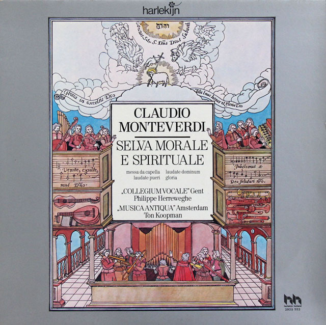 ヘレヴェッヘ、コープマンのモンテヴェルディ/「倫理的・宗教的な森」   蘭harlekijn　3825　LP レコード