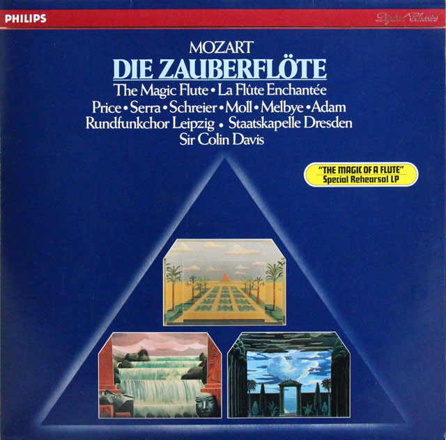 【非売品】　デイヴィスのモーツァルト/「魔笛」　リハーサル特別LP（非売品）　蘭PHILIPS　3826　LP レコード