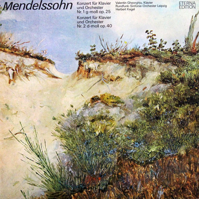 V.ゲオルギュー、ケーゲルのメンデルスゾーン/ピアノ協奏曲第1、2番　独ETERNA　3827　LP レコード