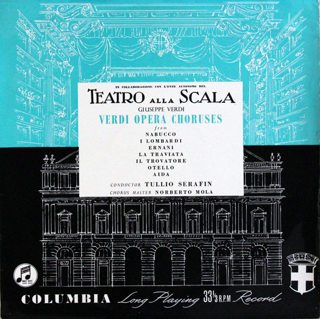 【オリジナル盤】セラフィン・スカラ座のヴェルディ/オペラ合唱曲集　英Columbia　3829　LP レコード