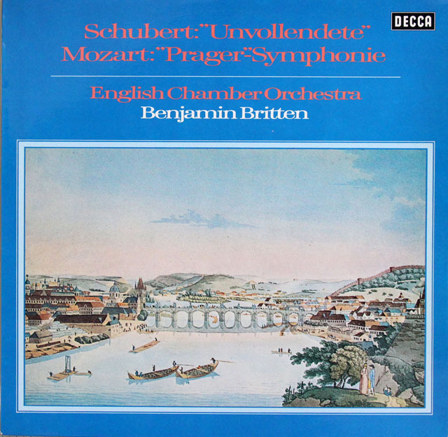 ブリテンのモーツァルト/プラハ、シューベルト/未完成　独DECCA　3829　LP レコード
