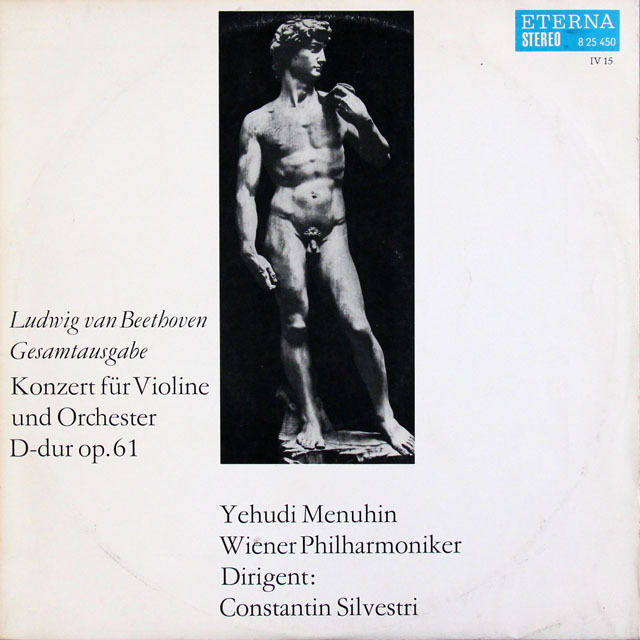 メニューイン、シルヴェストリのベートーヴェン/ヴァイオリン協奏曲　独ETERNA　3829　LP レコード