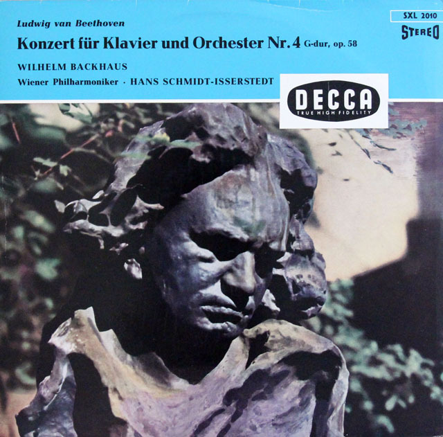 【独最初期盤】バックハウス、イッセルシュテットのベートーヴェン/ピアノ協奏曲第4番　独DECCA　3830　LP レコード