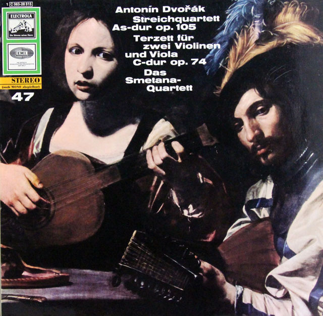 スメタナ四重奏団のドヴォルザーク/弦楽四重奏曲第14番ほか　独EMI　3830　LP レコード