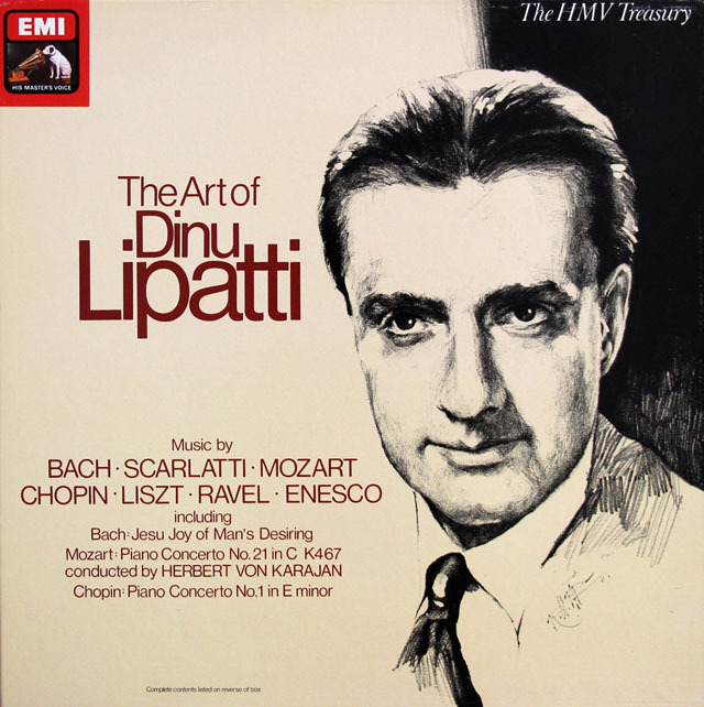 リパッティのバッハ、スカルラッティ、モーツァルト、ショパン、リストほか　英EMI　3831　LP レコード