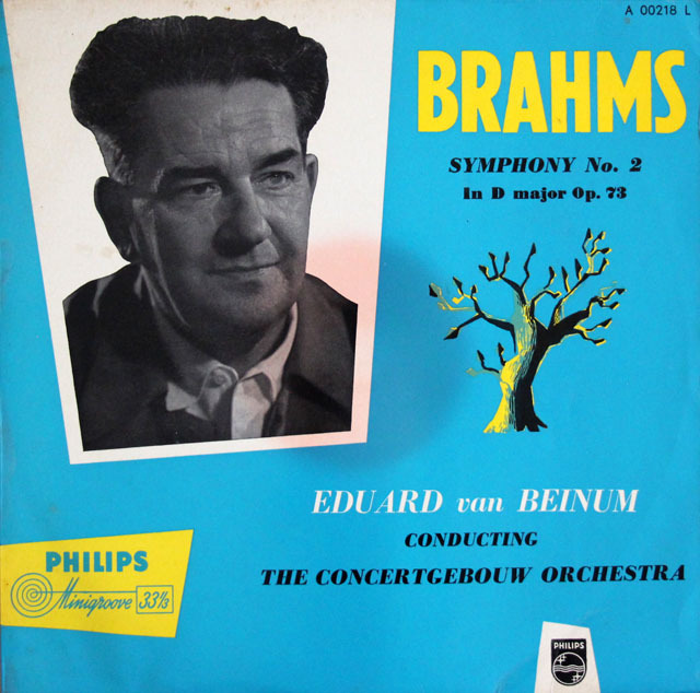 ベイヌムのブラームス/交響曲第2番　蘭PHILIPS　3832　LP レコード