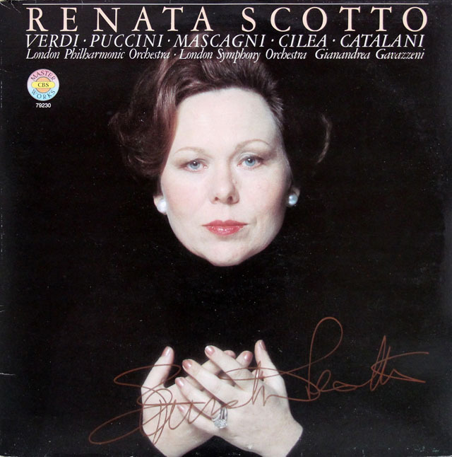 【直筆サイン入り】　レナータ・スコットのイタリア・オペラ・アリア集　独CBS　3833　LP レコード
