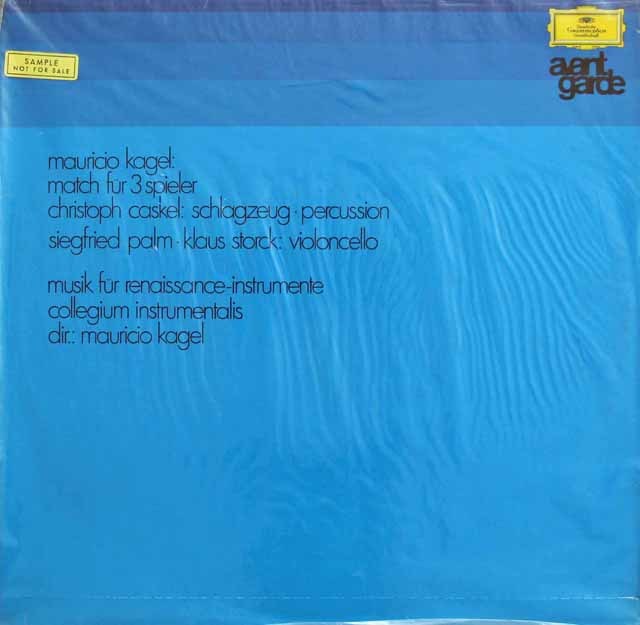【未開封】　カーゲル自作自演「3人の奏者のための競争」ほか　独DGG　2998　LP レコード