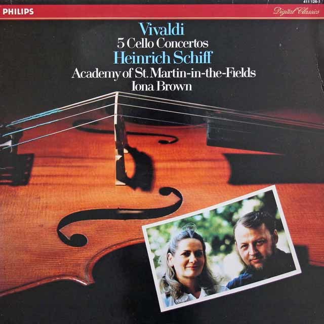 シフ、ブラウンのヴィヴァルディ/5つのチェロ協奏曲　蘭PHILIPS　3732　LP レコード
